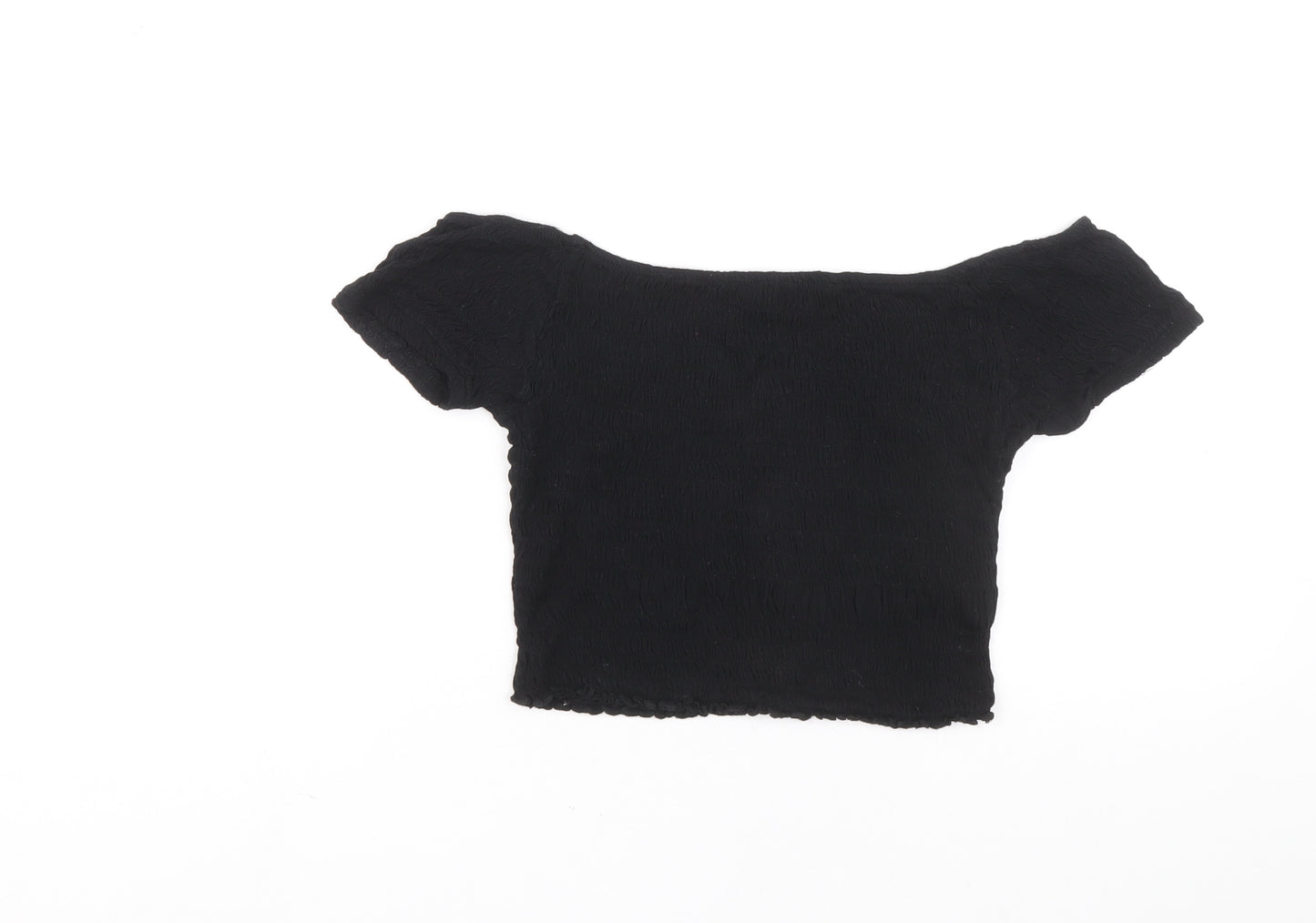 Atmosphere Womens Black Polyester Basic Blouse Size 12 Boat Neck
