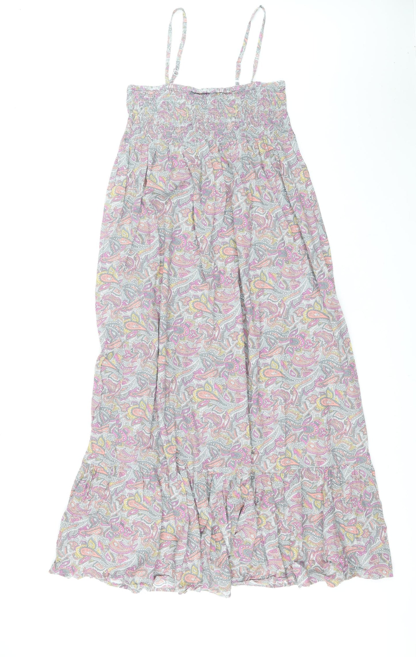 Papaya Womens Multicoloured Paisley 100% Cotton Maxi Size 12 Square Neck Pullover