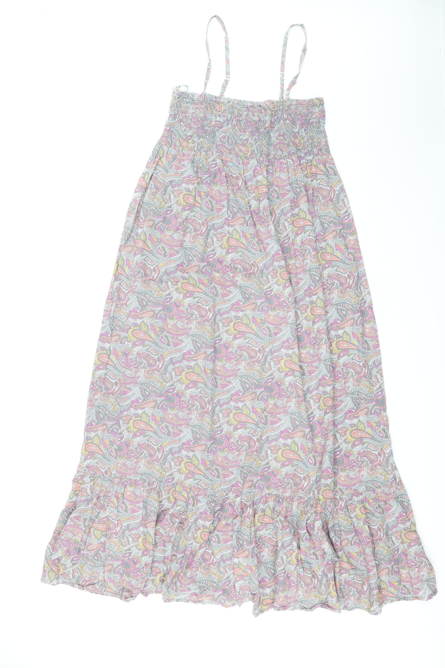 Papaya Womens Multicoloured Paisley 100% Cotton Maxi Size 12 Square Neck Pullover