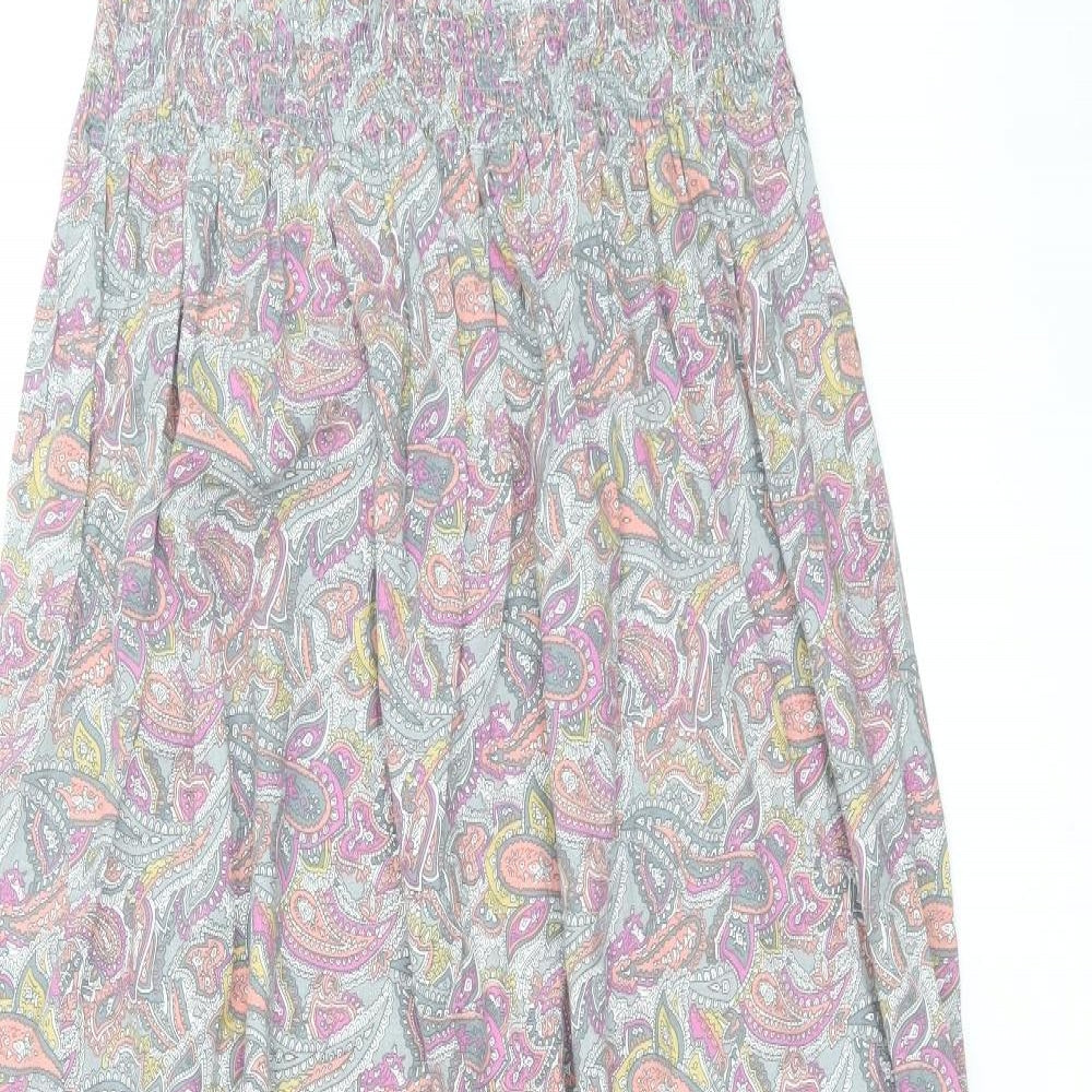 Papaya Womens Multicoloured Paisley 100% Cotton Maxi Size 12 Square Neck Pullover
