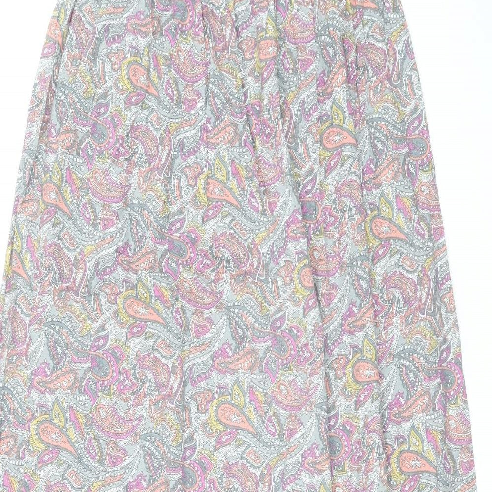 Papaya Womens Multicoloured Paisley 100% Cotton Maxi Size 12 Square Neck Pullover