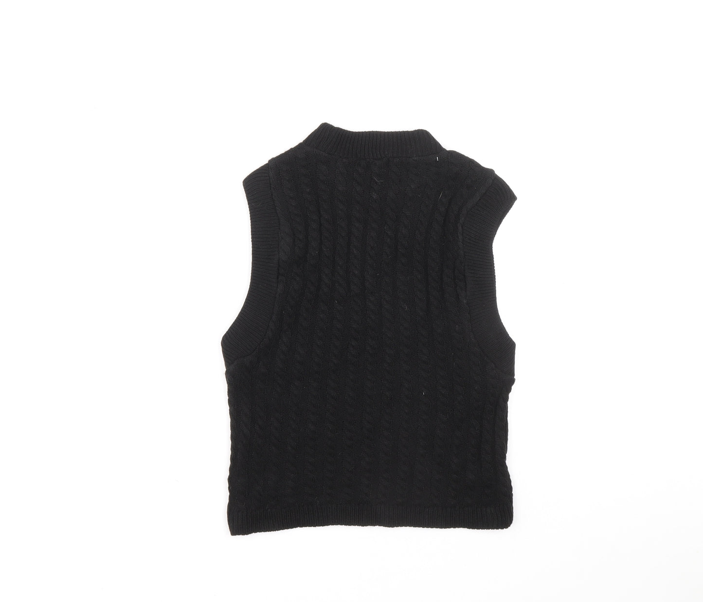 Nasty Gal Womens Black Crew Neck Acrylic Pullover Jumper Size S
