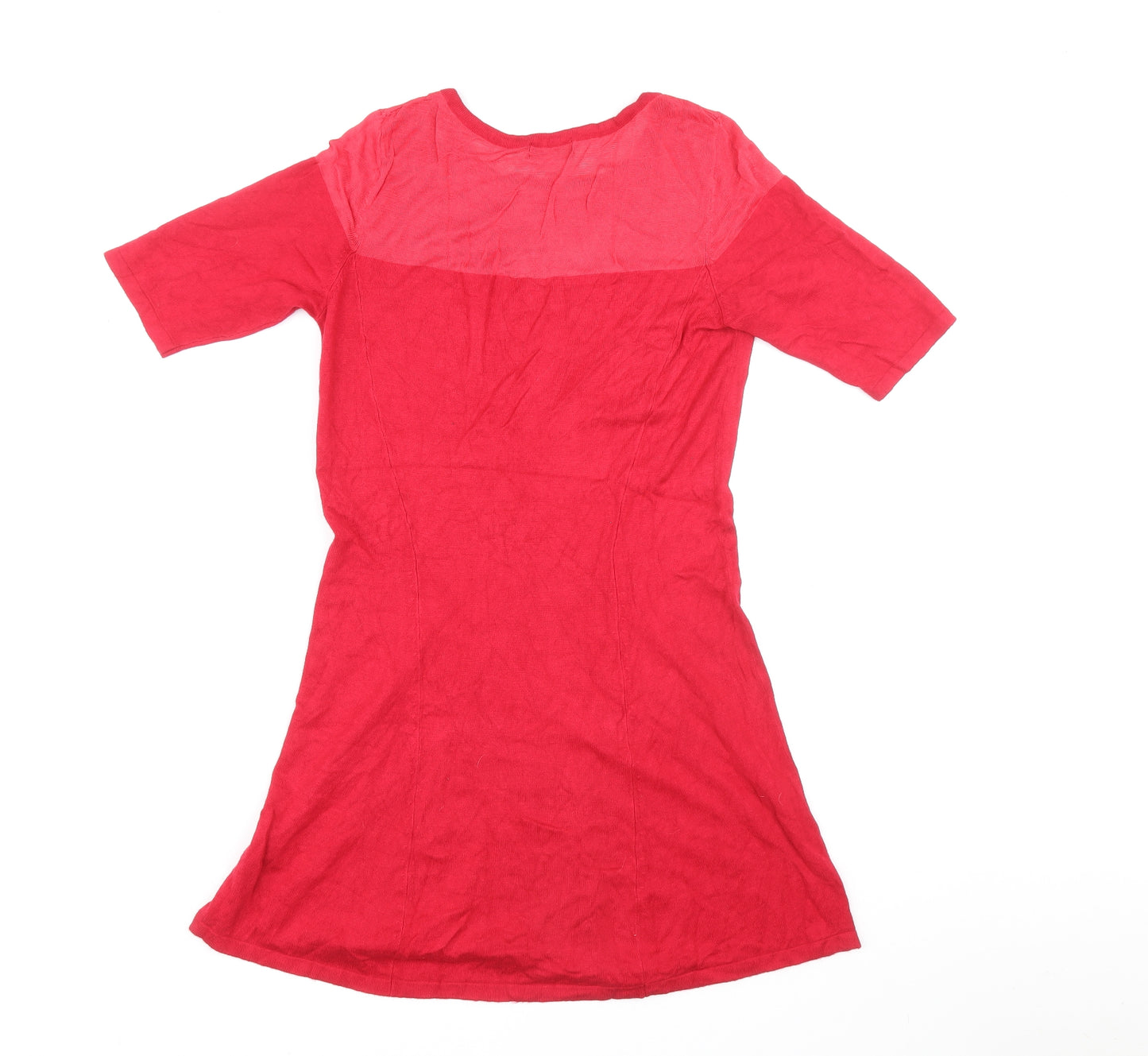 F&F Womens Pink Viscose A-Line Size 12 Round Neck Pullover