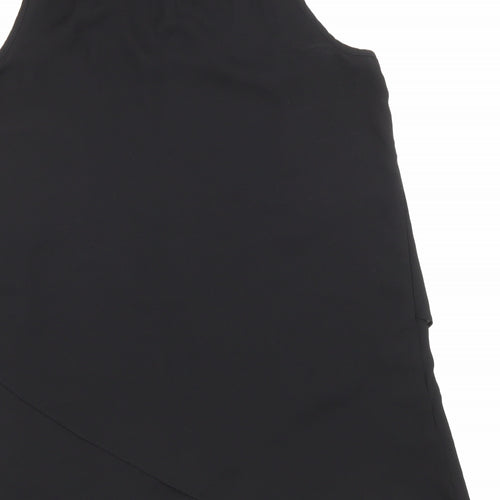 Roman Womens Black Elastane Basic Tank Size 10 Round Neck - Lace detailing