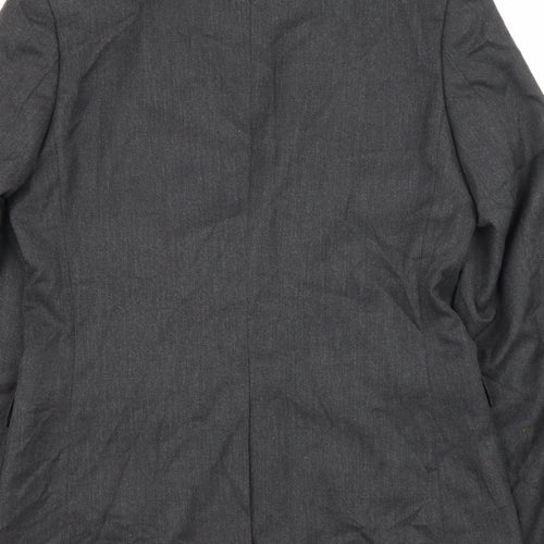 Moss London Mens Grey Polyester Jacket Blazer Size 36