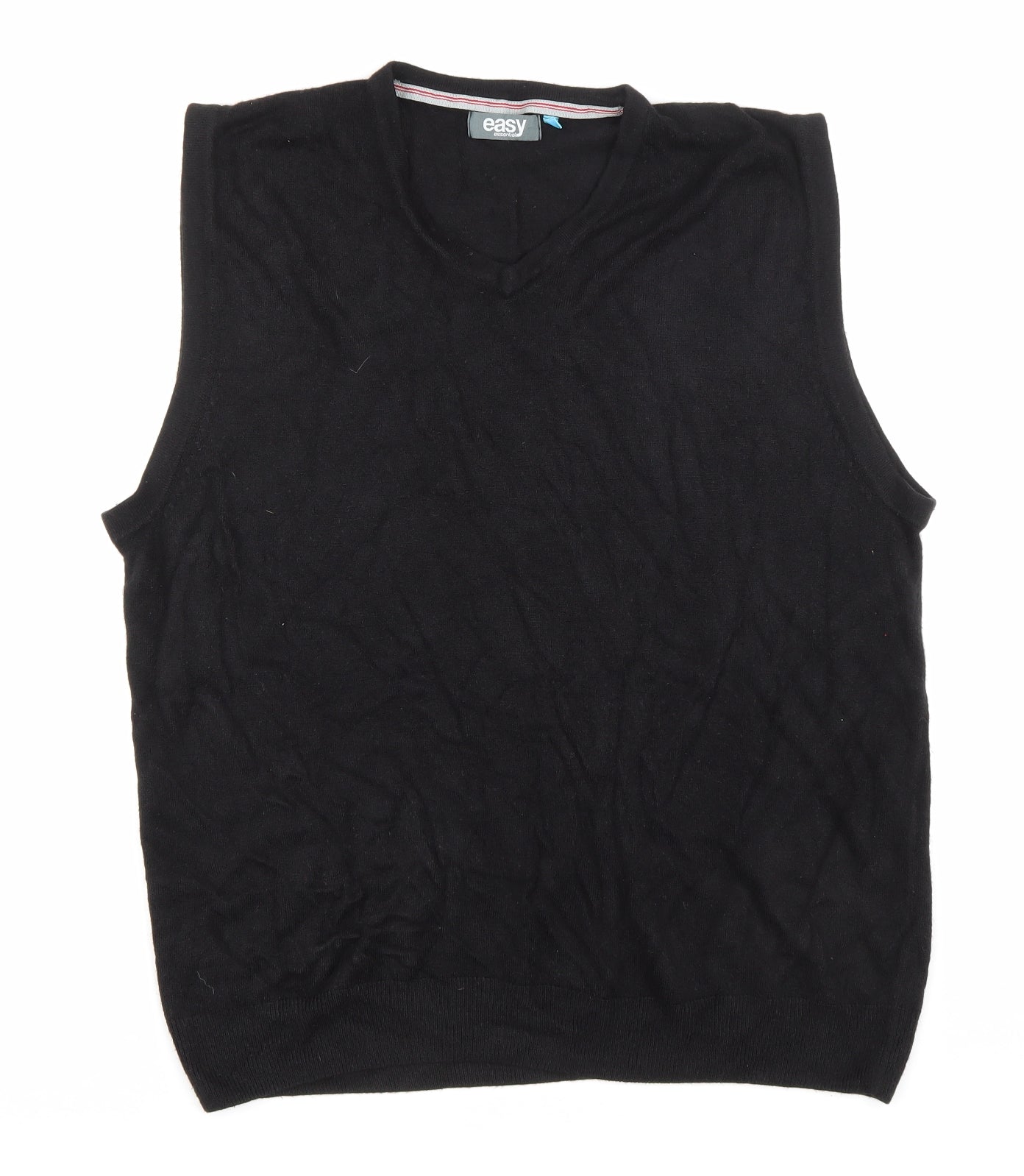Matalan Mens Black V-Neck Acrylic Vest Jumper Size XL
