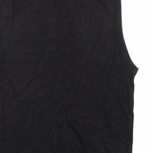 Matalan Mens Black V-Neck Acrylic Vest Jumper Size XL