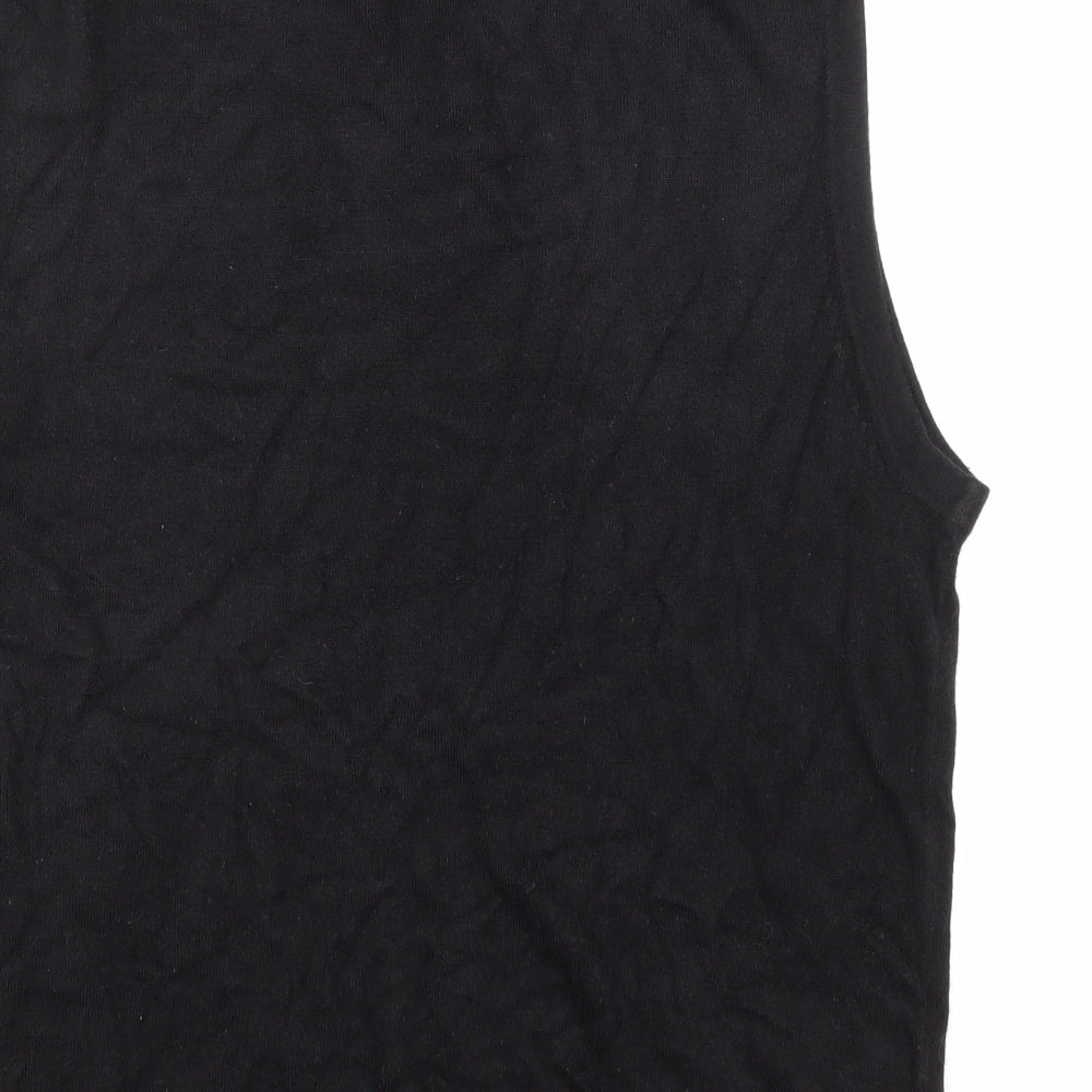 Matalan Mens Black V-Neck Acrylic Vest Jumper Size XL