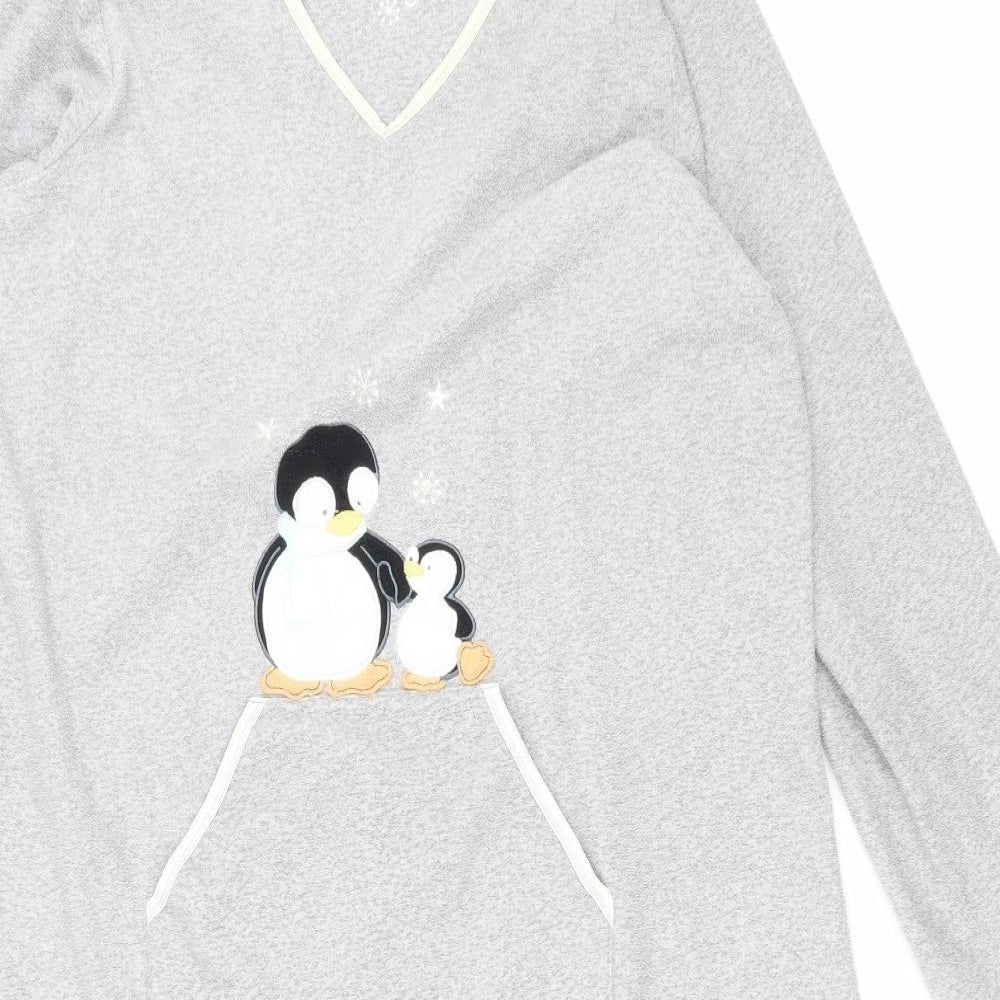 Marks and Spencer Womens Grey Solid Polyester Top Nightshirt Size 20 - Penguin