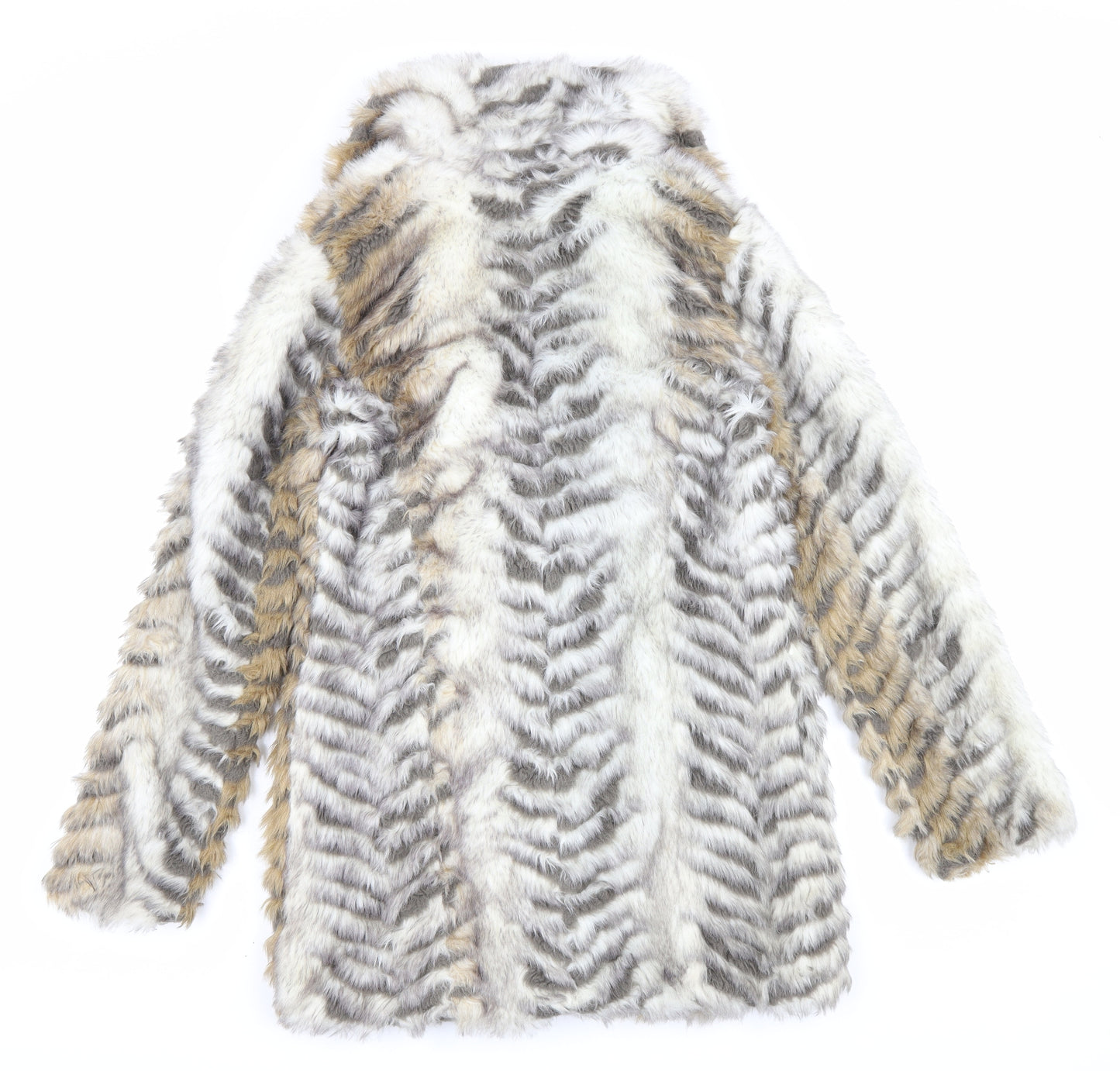 NEXT Womens Brown Jacket Size 10 Hook & Eye - Faux Fur