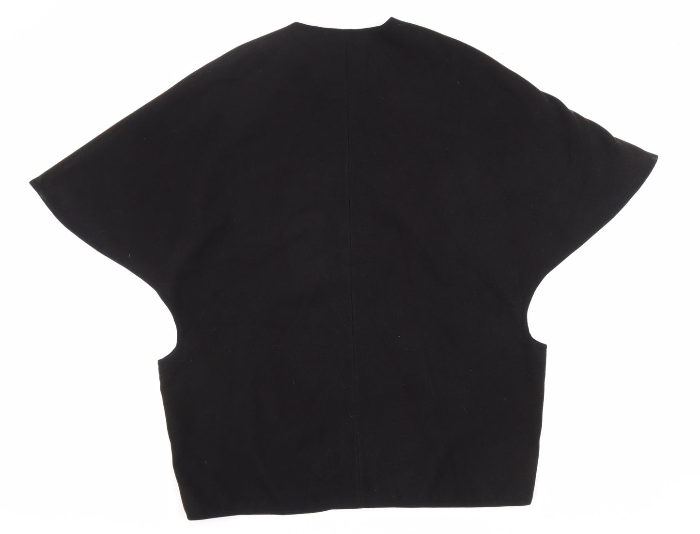 Daniel Hechter Womens Black V-Neck Polyester Cape Jumper Size 12