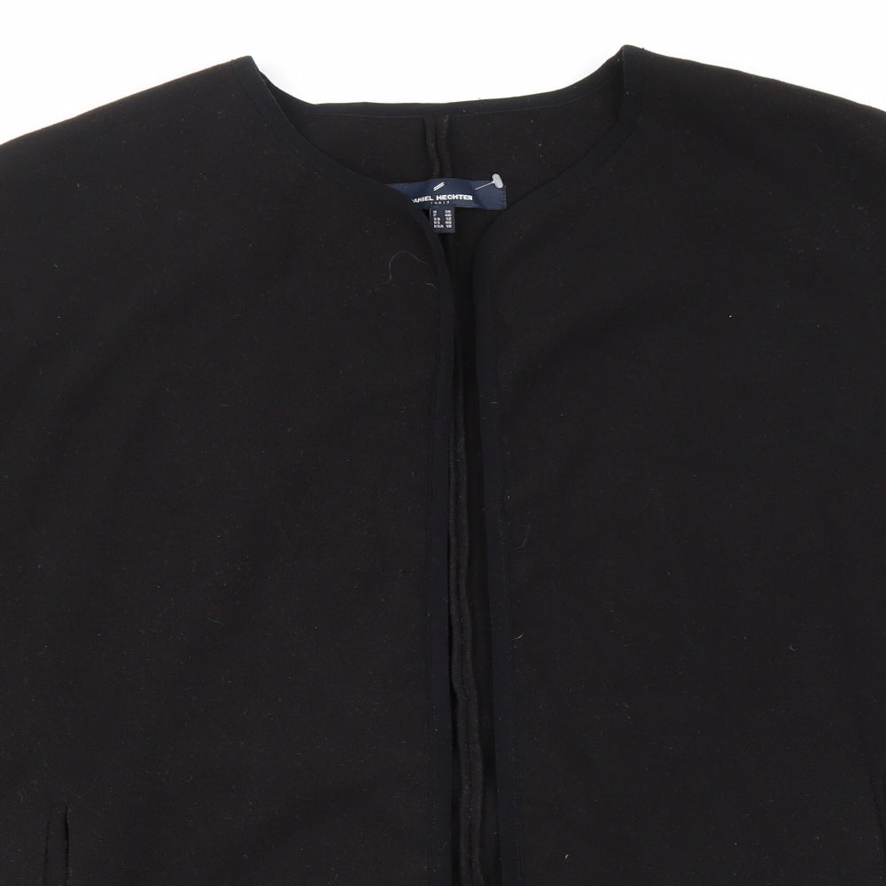 Daniel Hechter Womens Black V-Neck Polyester Cape Jumper Size 12