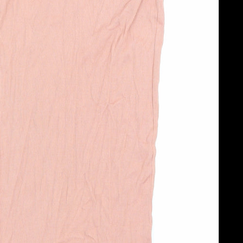 Terranova Womens Pink Cotton Straight & Pencil Skirt Size L Drawstring