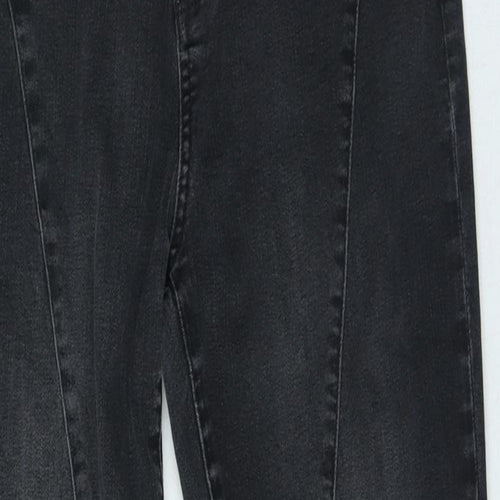 Preworn Womens Black Cotton Skinny Jeans Size 4 L30 in Slim Zip