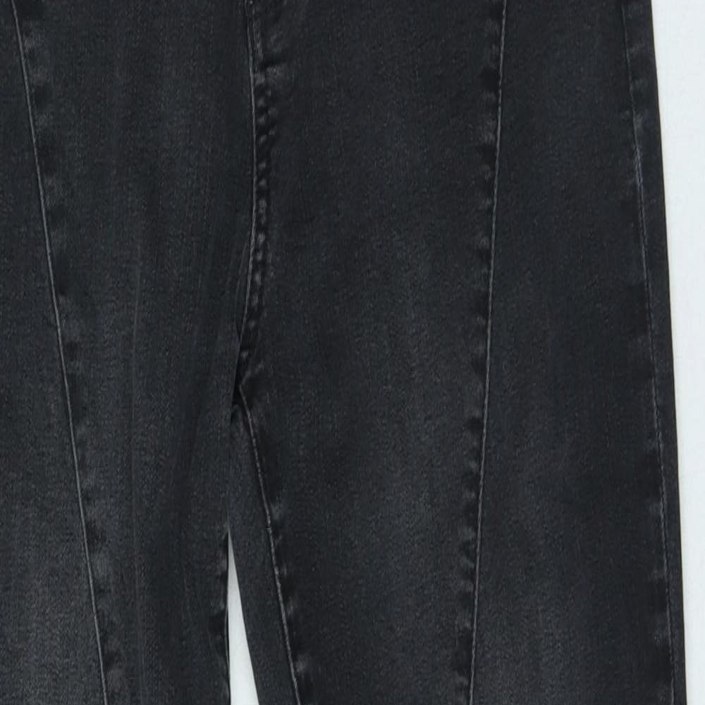 Preworn Womens Black Cotton Skinny Jeans Size 4 L30 in Slim Zip