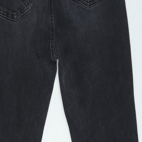 Preworn Womens Black Cotton Skinny Jeans Size 4 L30 in Slim Zip
