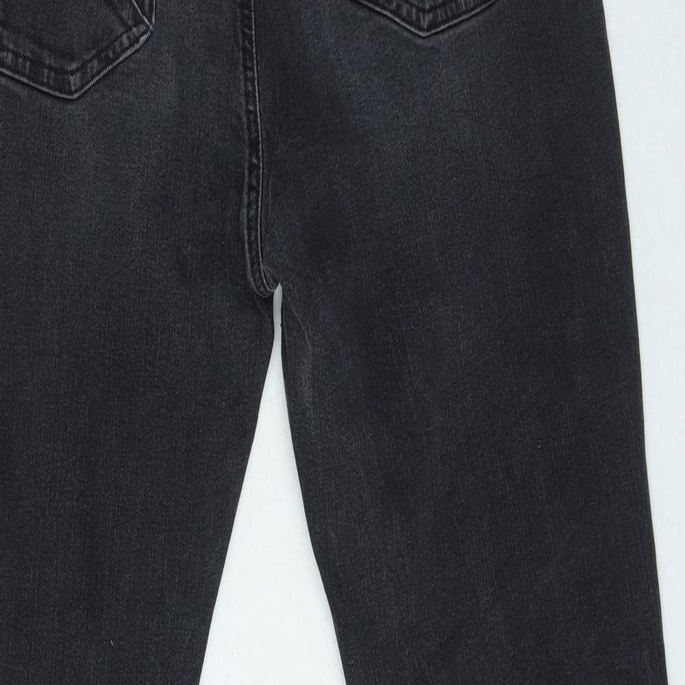 Preworn Womens Black Cotton Skinny Jeans Size 4 L30 in Slim Zip
