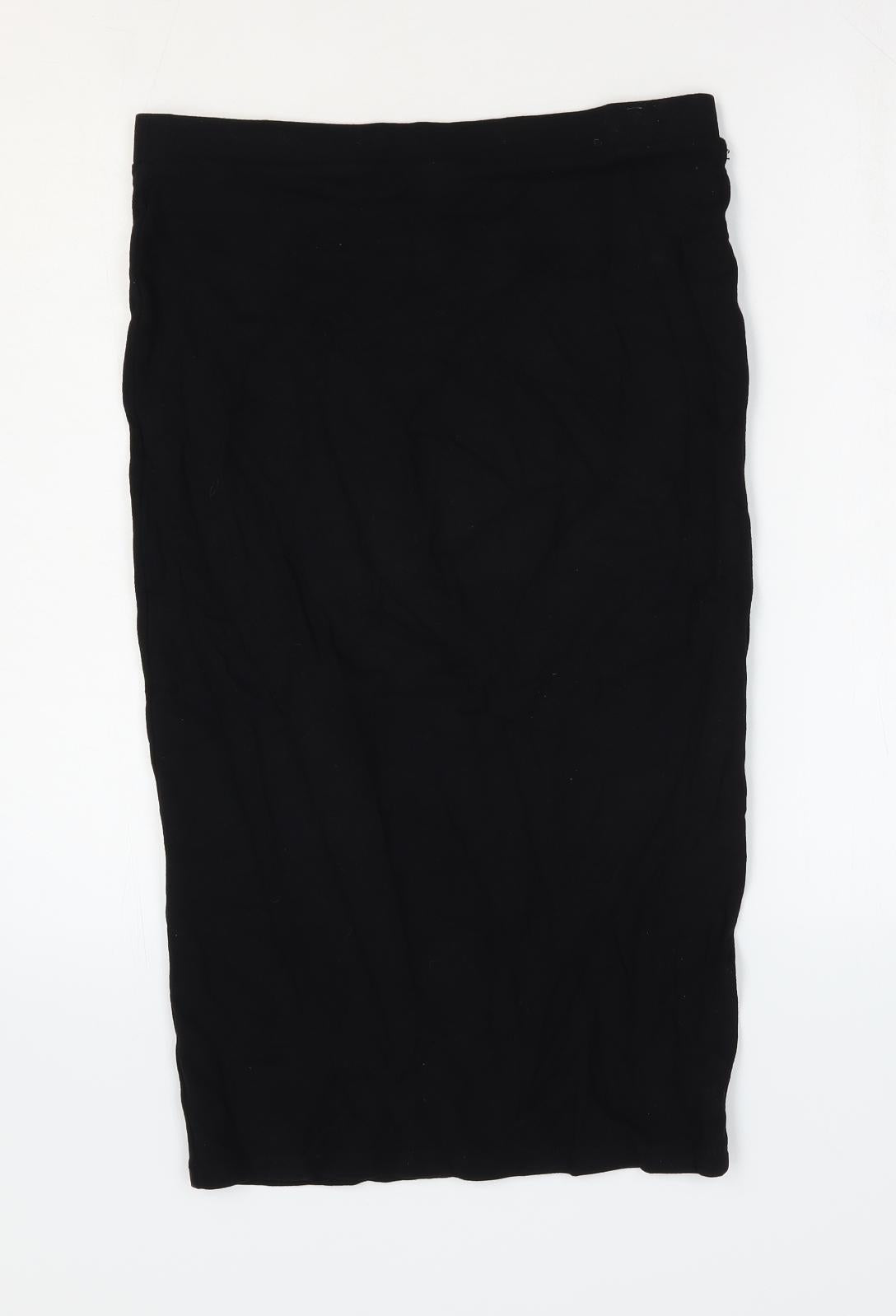 NEXT Womens Black Viscose Straight & Pencil Skirt Size 12