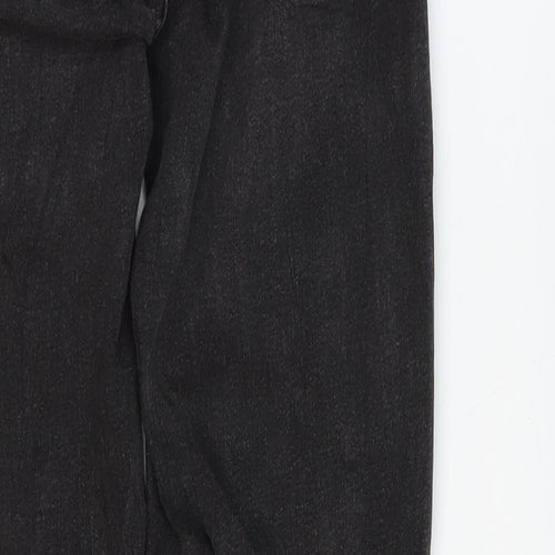Marks and Spencer Womens Black Cotton Skinny Jeans Size 6 L28 in Regular Zip