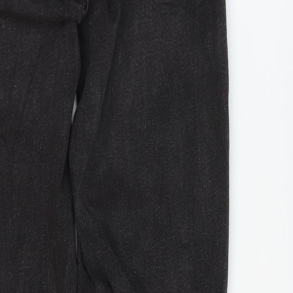 Marks and Spencer Womens Black Cotton Skinny Jeans Size 6 L28 in Regular Zip