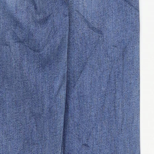 Marks and Spencer Womens Blue Cotton Skinny Jeans Size 8 L28 in Regular Zip