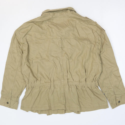 Per Una Womens Brown Jacket Size 18 Snap - Side Tie Detail