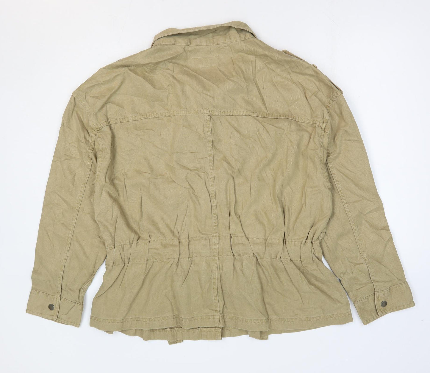 Per Una Womens Brown Jacket Size 18 Snap - Side Tie Detail