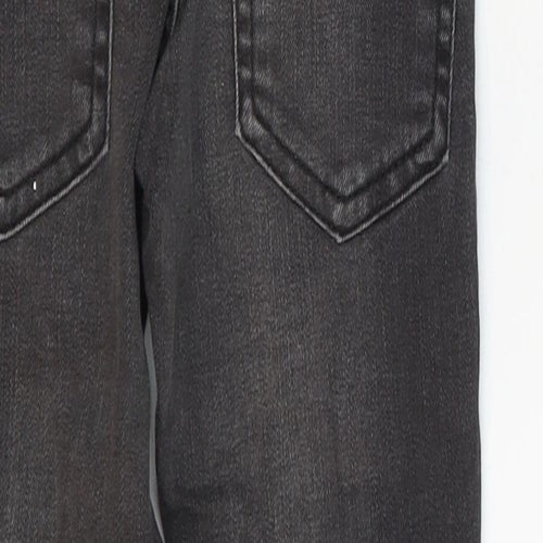 Marks and Spencer Boys Black Cotton Skinny Jeans Size 3-4 Years Regular Button
