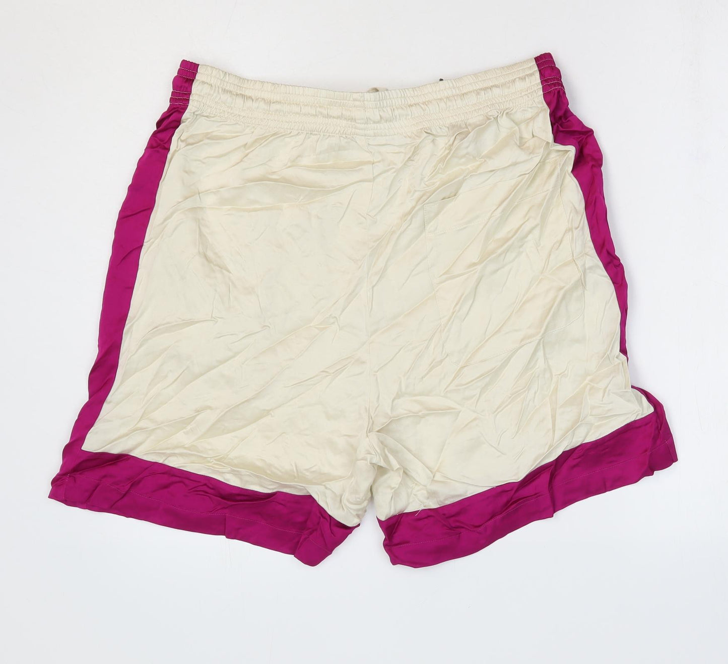 Zara Mens Beige Viscose Sweat Shorts Size L L10 in Regular Drawstring