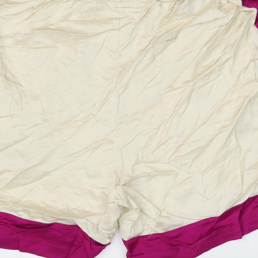 Zara Mens Beige Viscose Sweat Shorts Size L L10 in Regular Drawstring