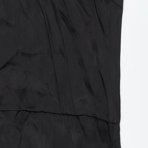 Femme Luxe Womens Black Polyester Bodycon Size 6 One Shoulder Zip