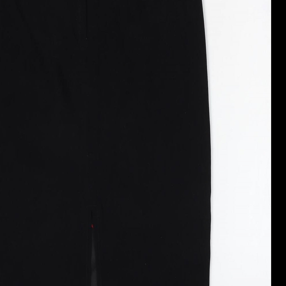 New Look Womens Black Polyester Straight & Pencil Skirt Size 10 Zip