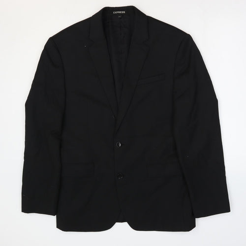 Express Mens Black Wool Jacket Suit Jacket Size 40
