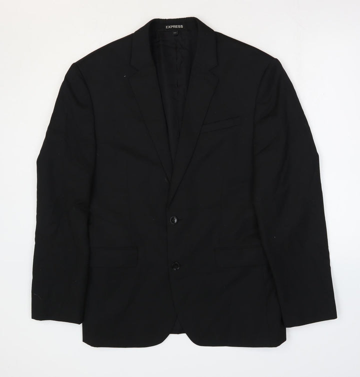 Express Mens Black Wool Jacket Suit Jacket Size 40
