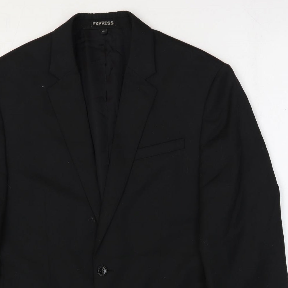 Express Mens Black Wool Jacket Suit Jacket Size 40
