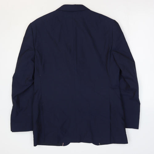 Howick Tailored Mens Blue Wool Jacket Suit Jacket Size 40