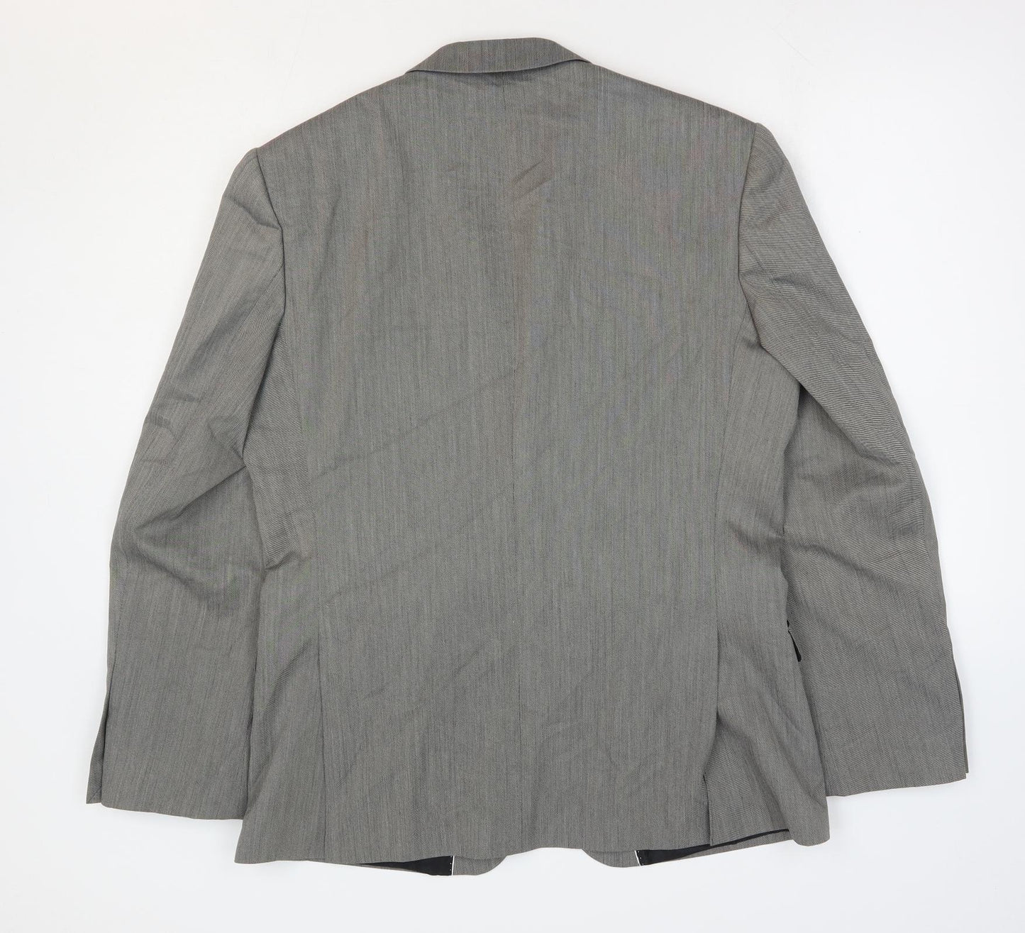 Red Herring Mens Grey Polyester Jacket Suit Jacket Size 42