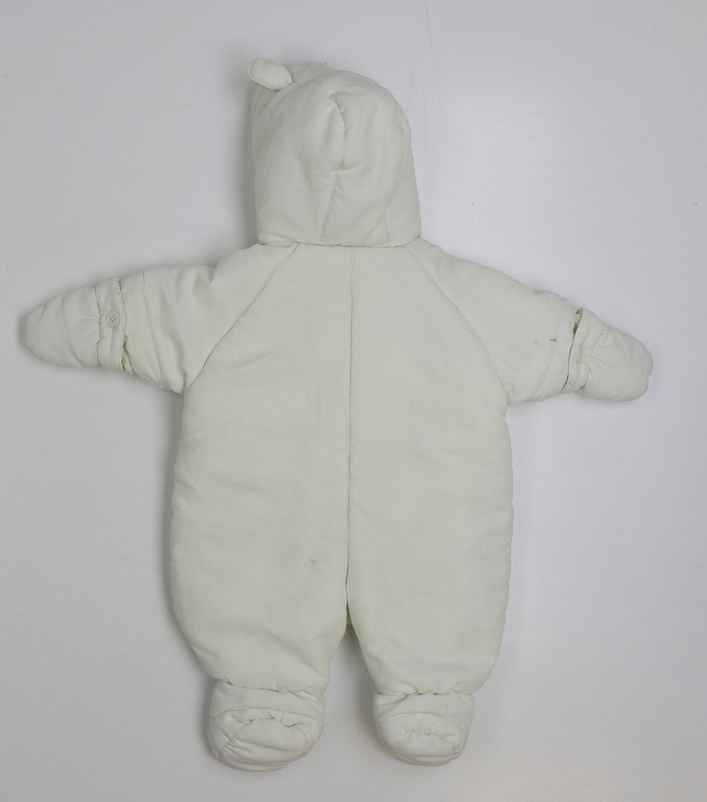 Ladybird Baby White Polyester Coverall Outfit/Set Size Newborn Snap - Little Bear