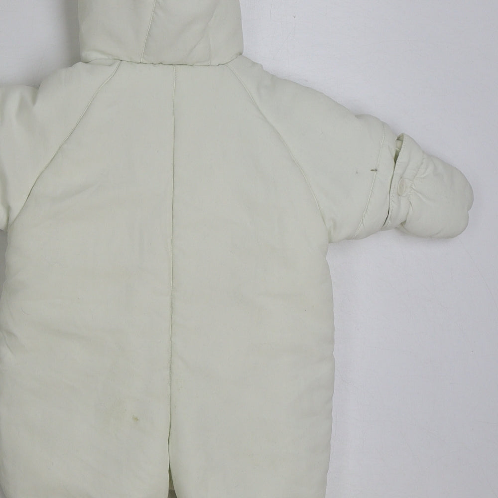 Ladybird Baby White Polyester Coverall Outfit/Set Size Newborn Snap - Little Bear