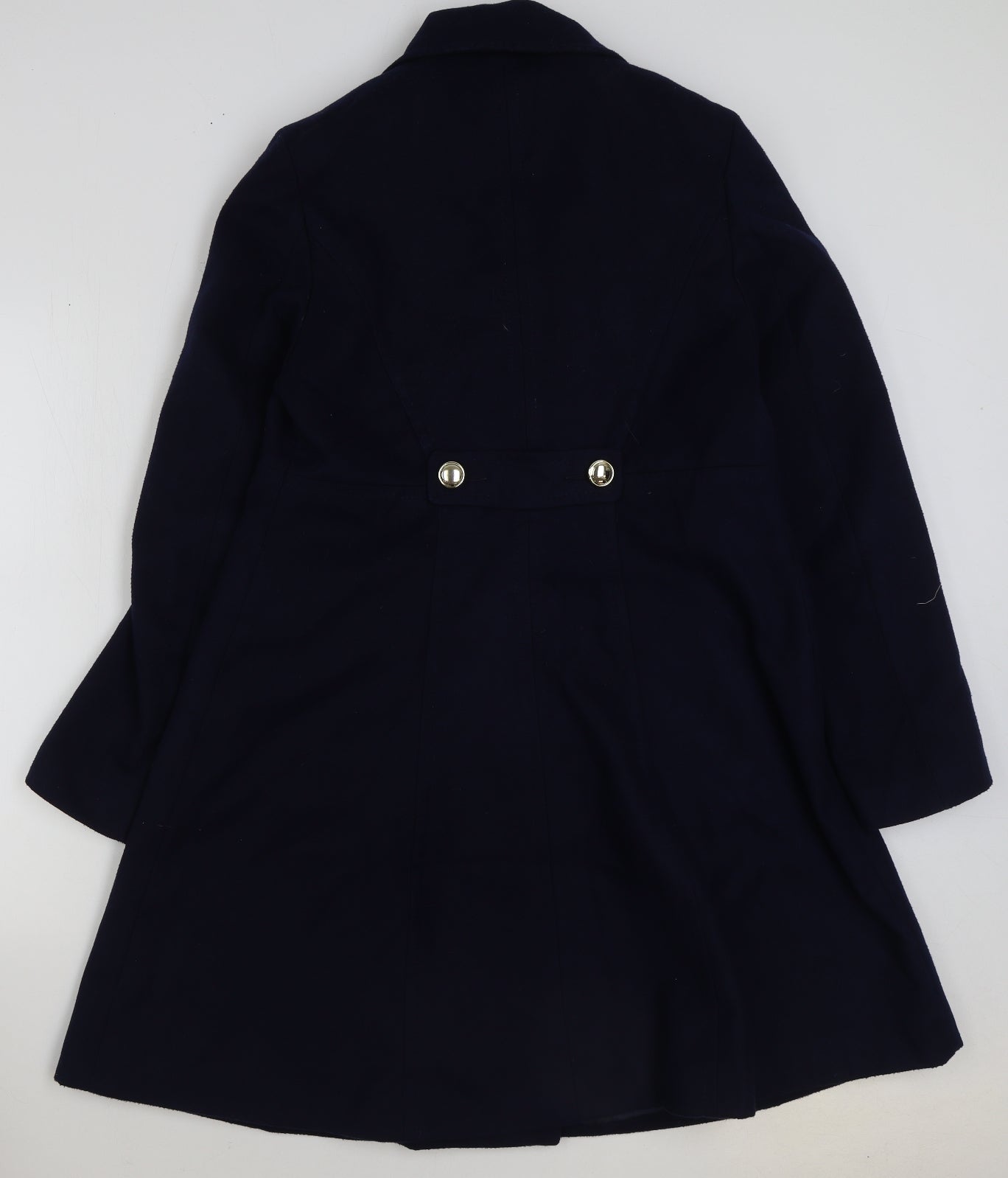Dorothy Perkins Womens Blue Pea Coat Coat Size 14 Button