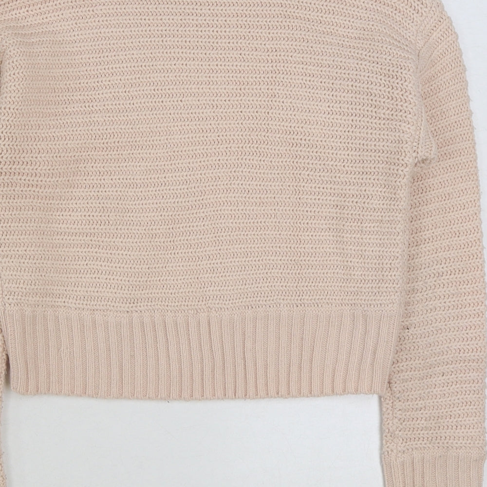915 Generation Girls Pink High Neck Acrylic Pullover Jumper Size 10-11 Years Pullover