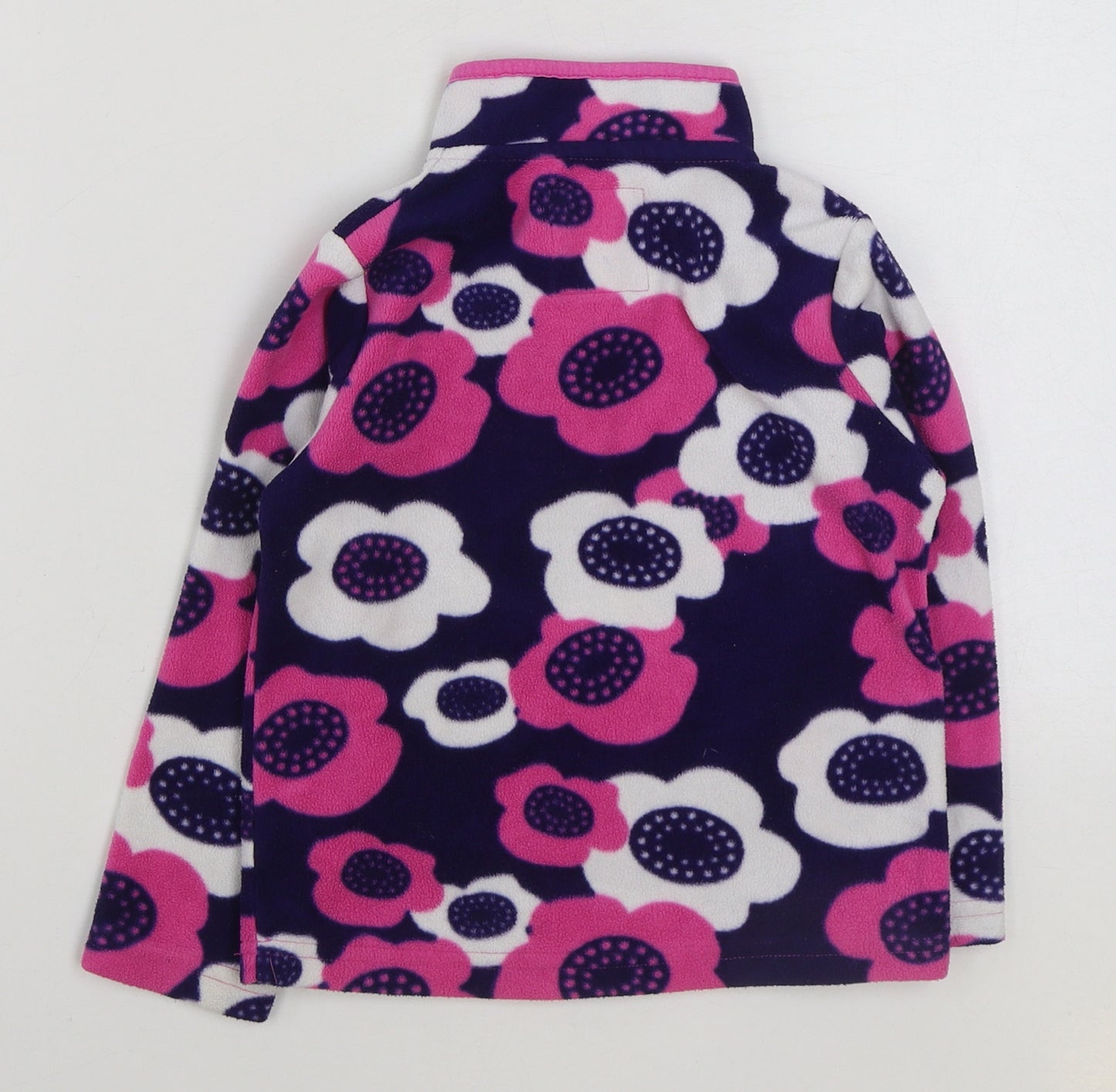 Mothercare Girls Multicoloured Floral Polyester Pullover Sweatshirt Size 4-5 Years Zip