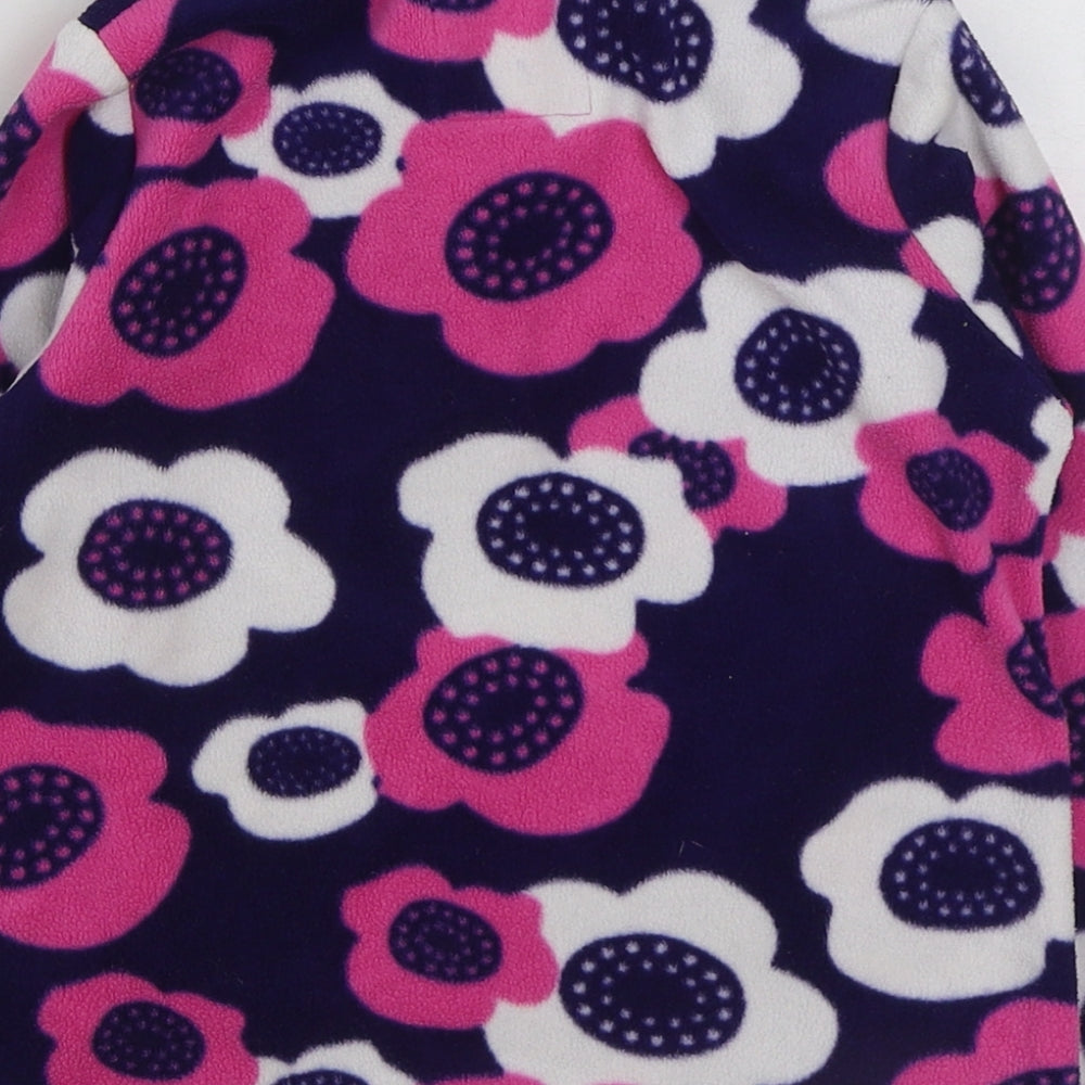 Mothercare Girls Multicoloured Floral Polyester Pullover Sweatshirt Size 4-5 Years Zip