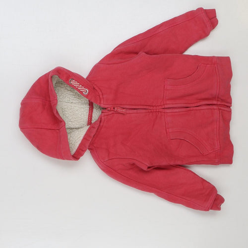 Nutmeg Girls Pink Cotton Full Zip Sweatshirt Size 4-5 Years Zip