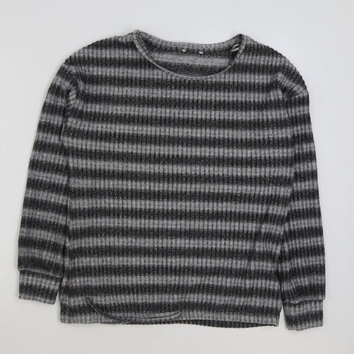 Matalan Womens Grey Polyester Pullover Sweatshirt Size 12 Pullover
