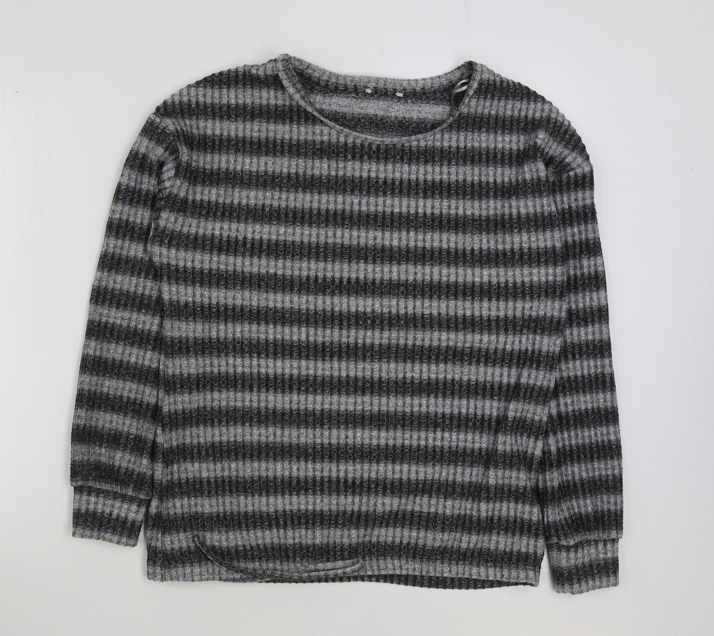 Matalan Womens Grey Polyester Pullover Sweatshirt Size 12 Pullover