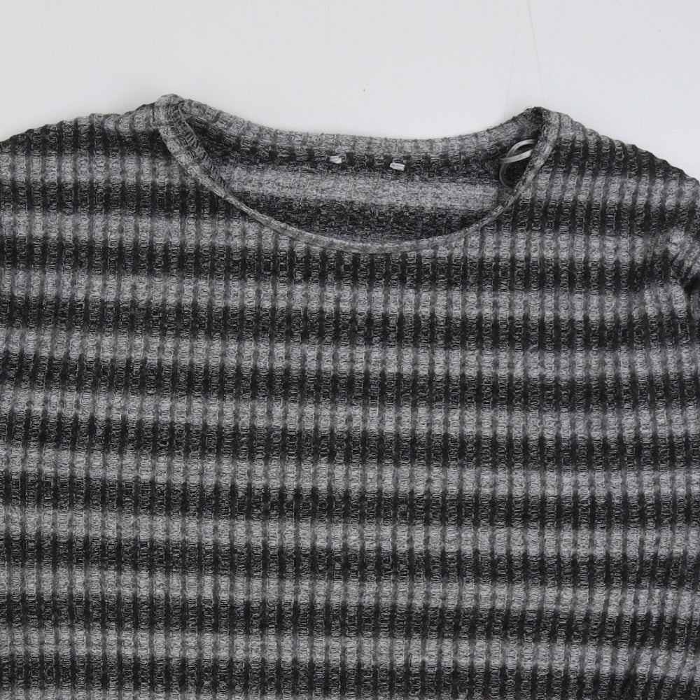 Matalan Womens Grey Polyester Pullover Sweatshirt Size 12 Pullover