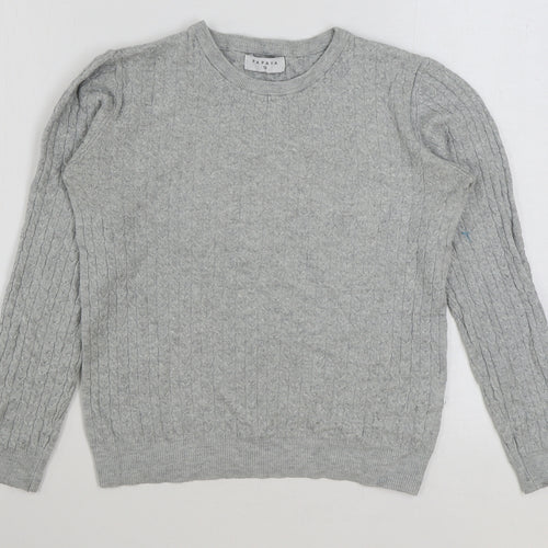 Matalan Womens Grey Round Neck Viscose Pullover Jumper Size 12