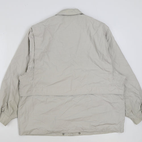 Telemac Womens Beige Rain Coat Coat Size 18 Zip