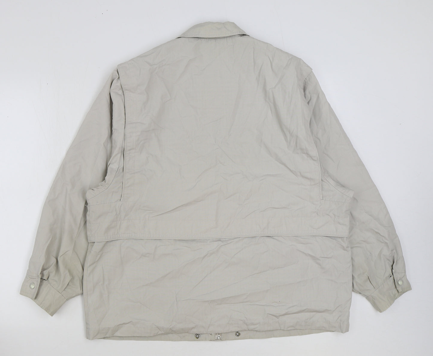 Telemac Womens Beige Rain Coat Coat Size 18 Zip